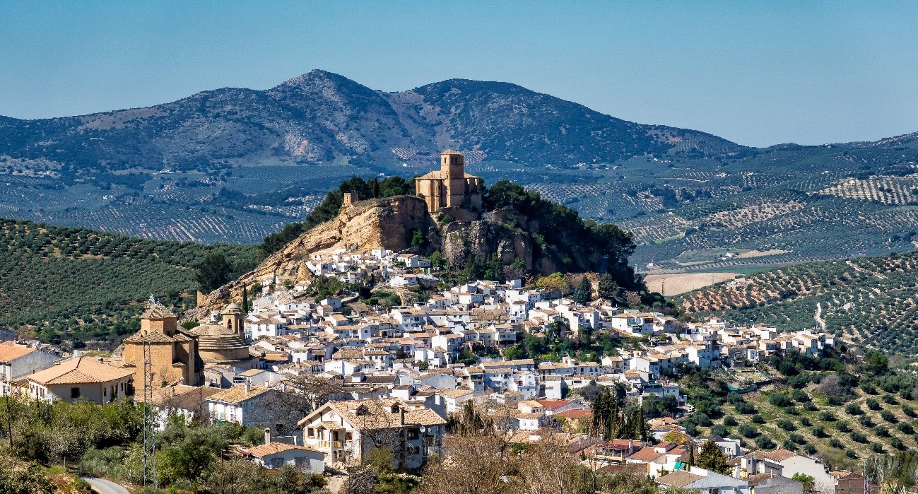 Vista panorámica del pueblo de Montefrío (Granada).