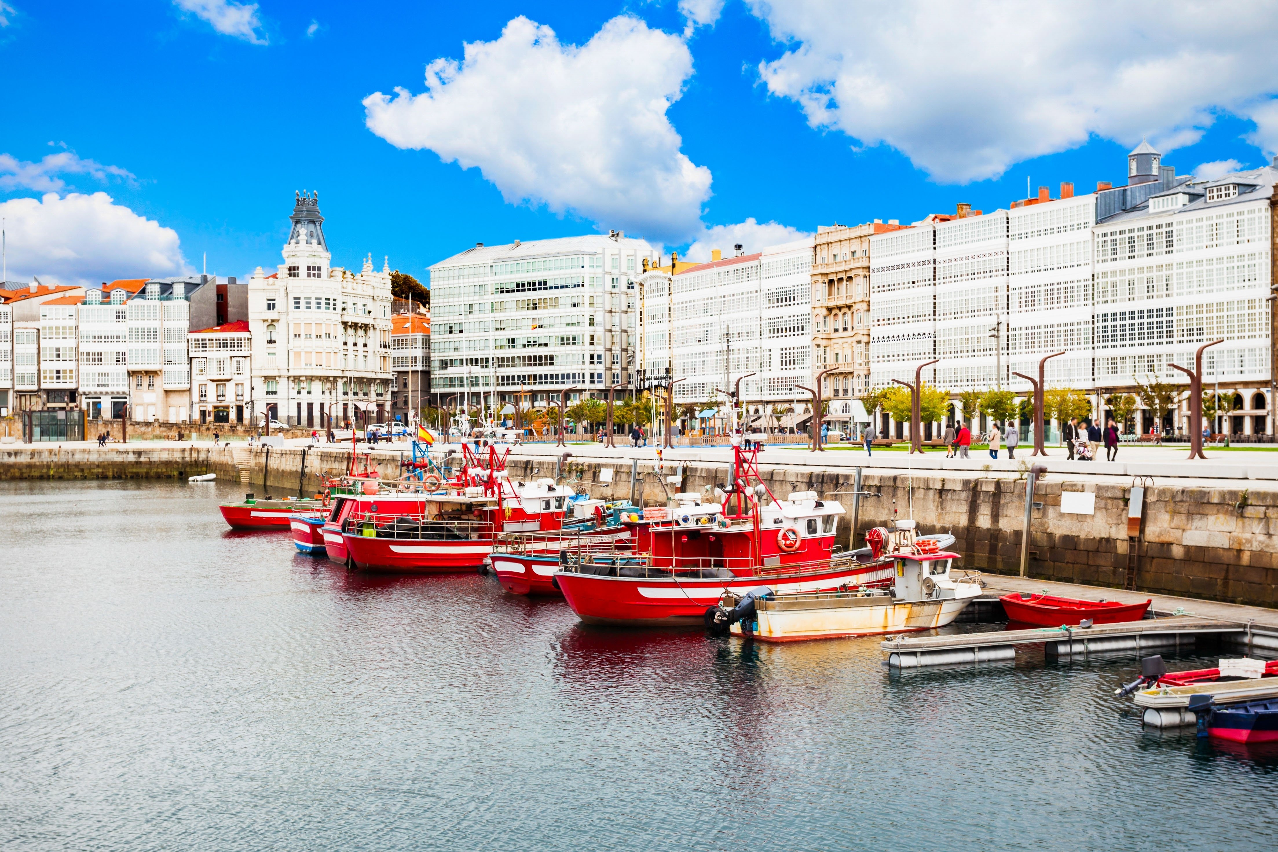 Panorámica de la zona de La Marina, en A Coruña